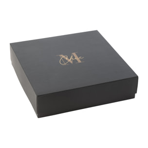 J-Line bougie parfumée M-Chic - Oud & Amber - verre - or/noir - extra large - 35H