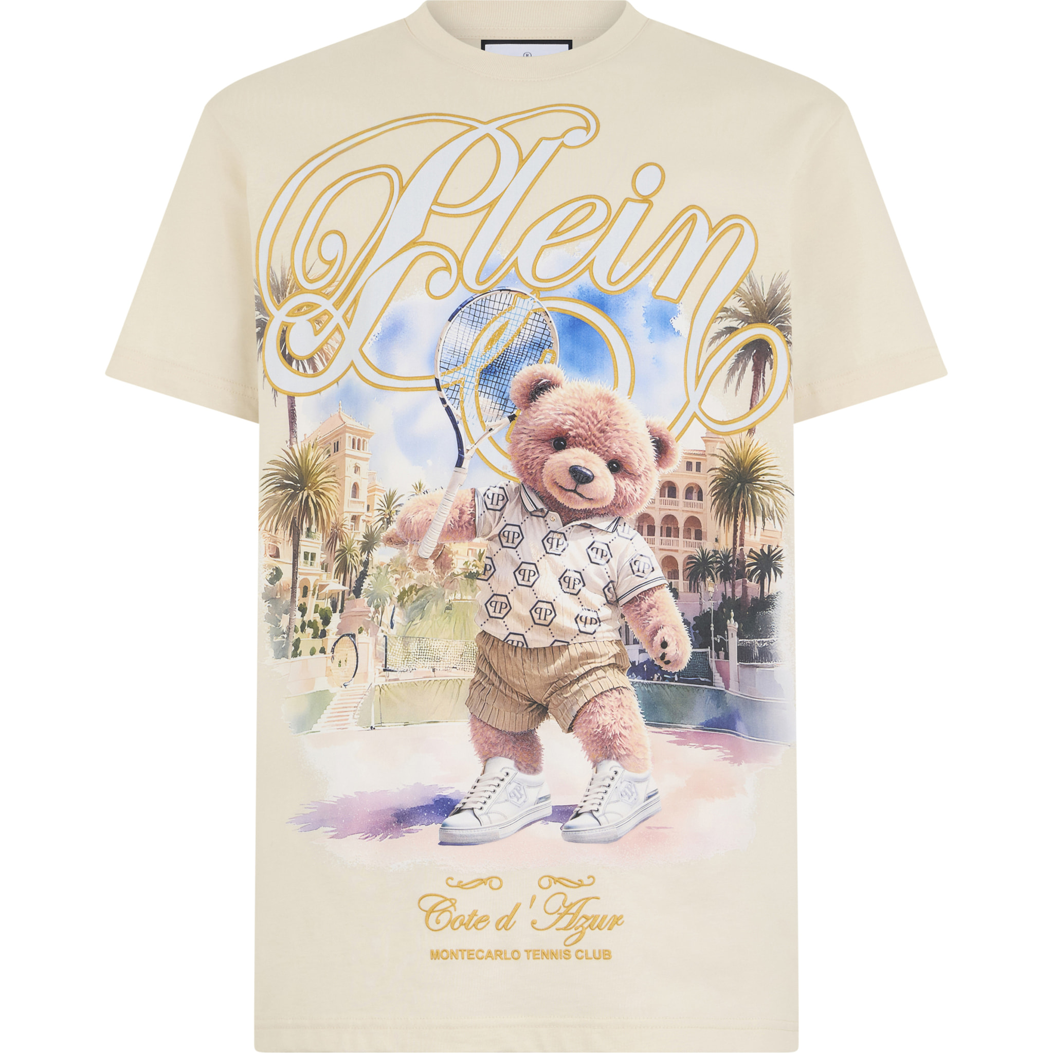 PHILIPP PLEIN Round Neck T-Shirt Teddy Tennis