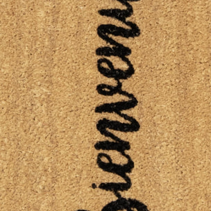 Paillasson motif texte en relief, naturel et robuste, WELCOME 1