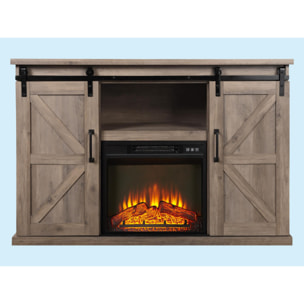 Chimenea eléctrica con mueble aparador rustico  2000W CHE-910 PURLINE