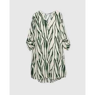 Vestido viscosa knoller verde menta