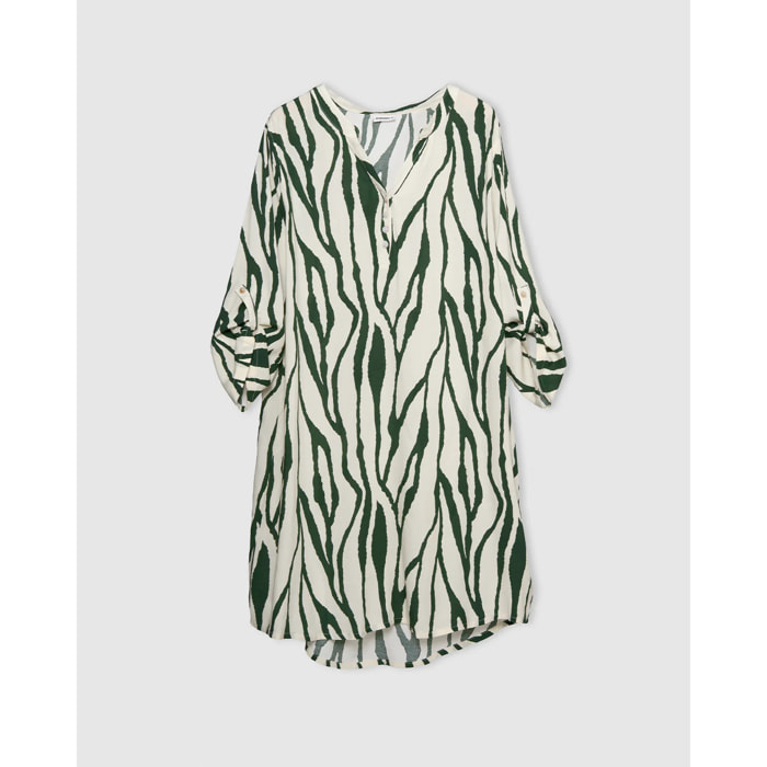 Vestido viscosa knoller verde menta