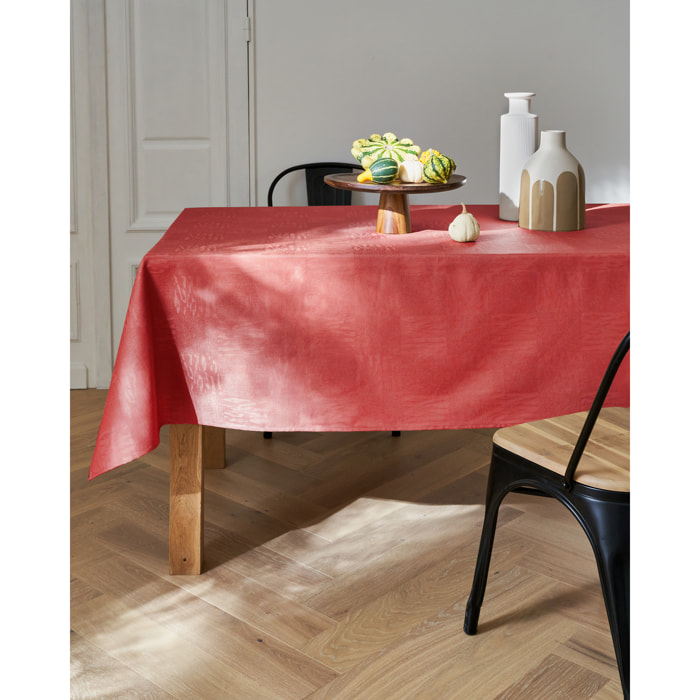 Nappe damassé enduit acrylique SAVANE Rouge