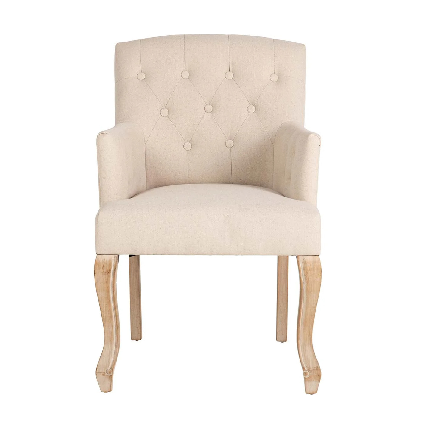 Butaca Lino Beige Capit. Patas Madera 59x62x85 Cm