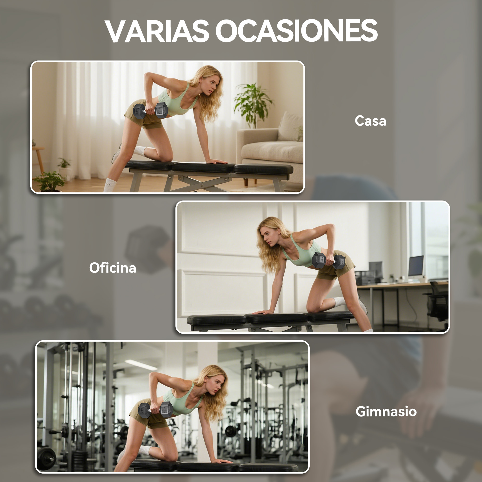 Juego de Mancuernas Hexagonales, 2 x 12,5 kg, de Hierro Fundido, Recubiertas de Goma, Juego de Pesas con Barras de Conexión para Entrenamiento en Casa, Gimnasio y Oficina, Negro y Plata