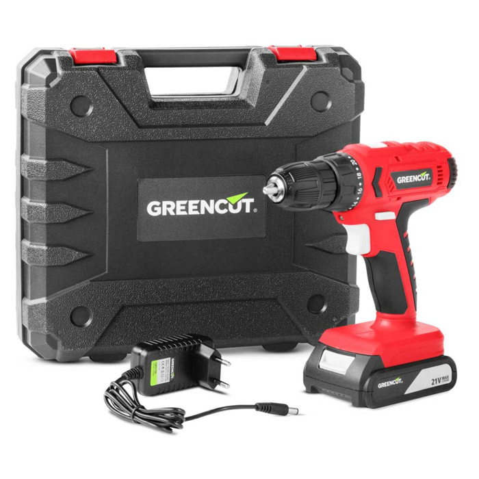 Taladro atornillador  de batería de 21V Greencut TD210L