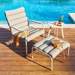 Fauteuil relax de jardin Solani argile