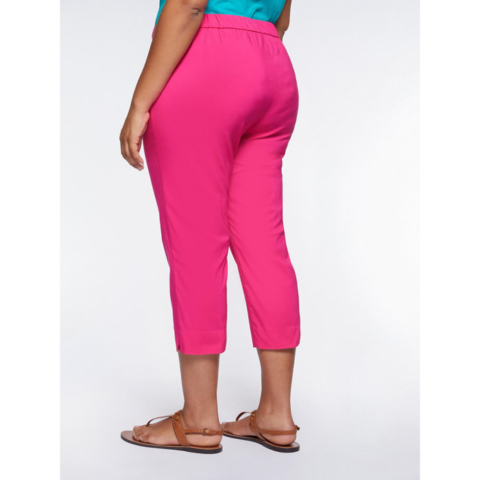 Fiorella Rubino - Pantalón Capri de tejido elástico - Fuchsia