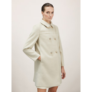 Motivi - Cappotto doppiopetto con colletto - Beige