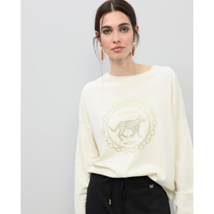 Maglia tempestata di strass
