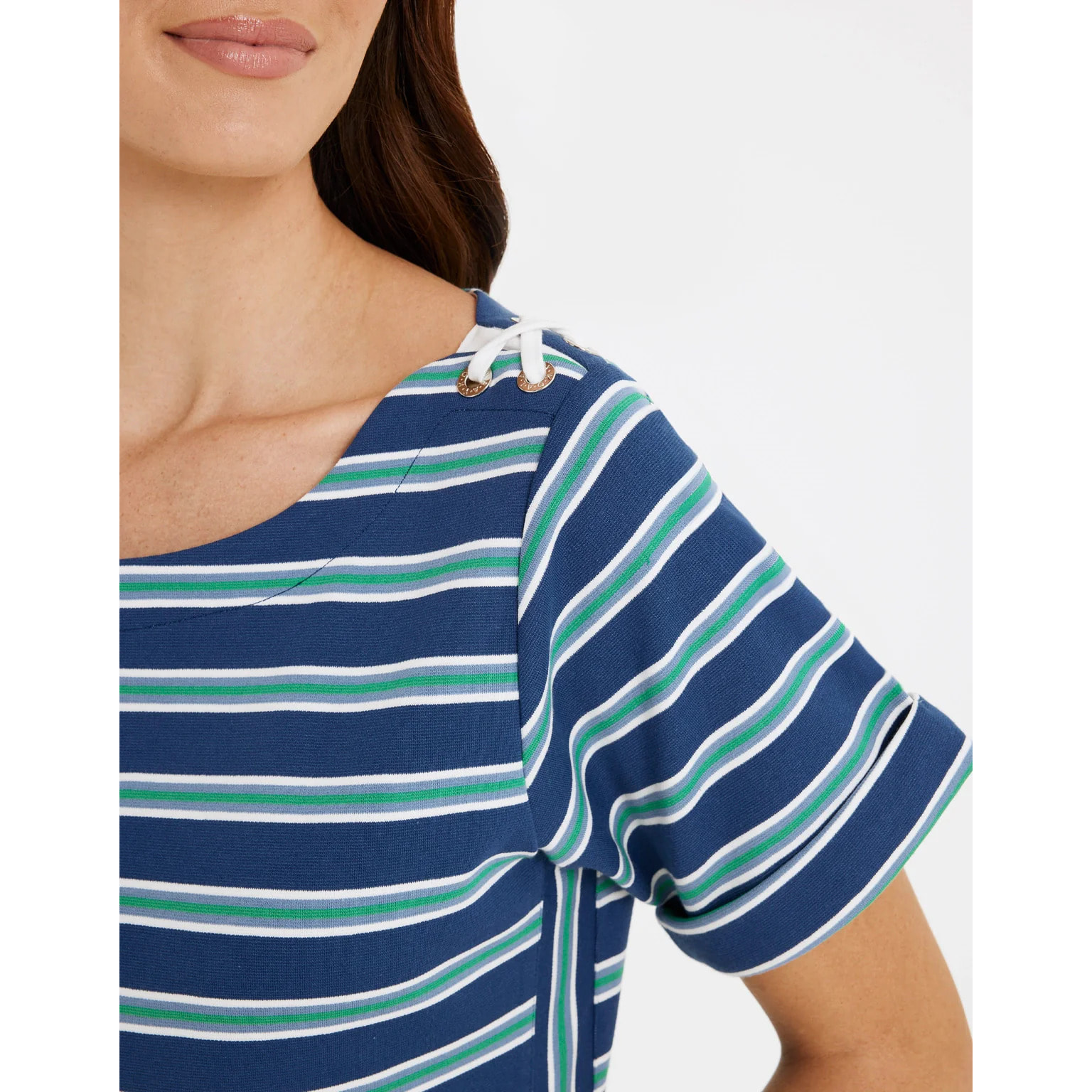 Vestido Corto Rayas Azul - Marini