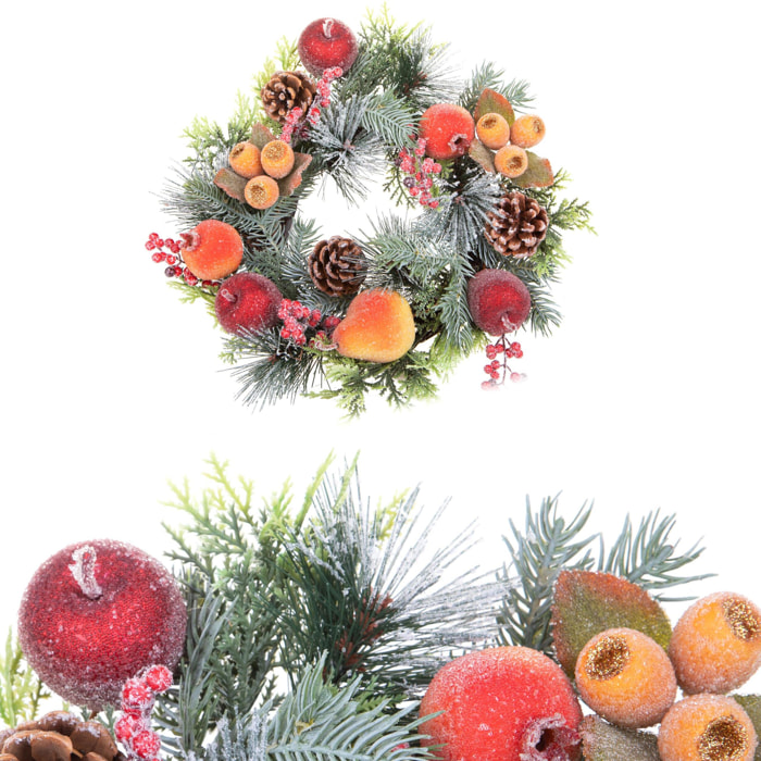 Corona natalizia - Pezzi 2 - 30xH8x30cm - Bianchi Dino SpA