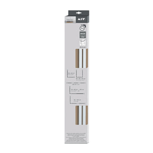 Barre tringle pour rideau de douche d'angle modulable à fixer en Alu 80x80x80cm Blanc MSV