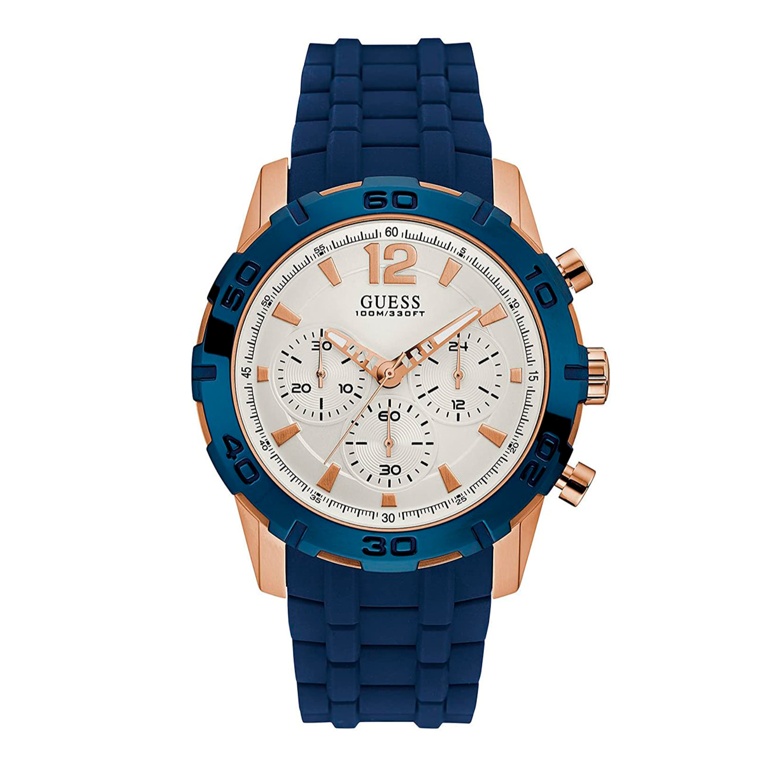 Reloj Guess W0864G5 Hombre Analogico Cuarzo con Correa de Caucho