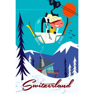 Tableau voyage en suisse Toile imprimée