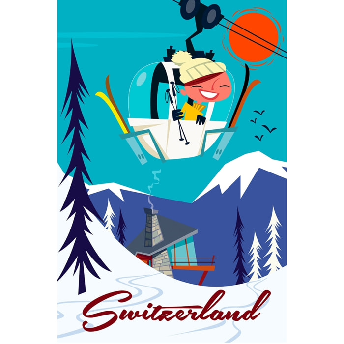 Tableau voyage en suisse Toile imprimée