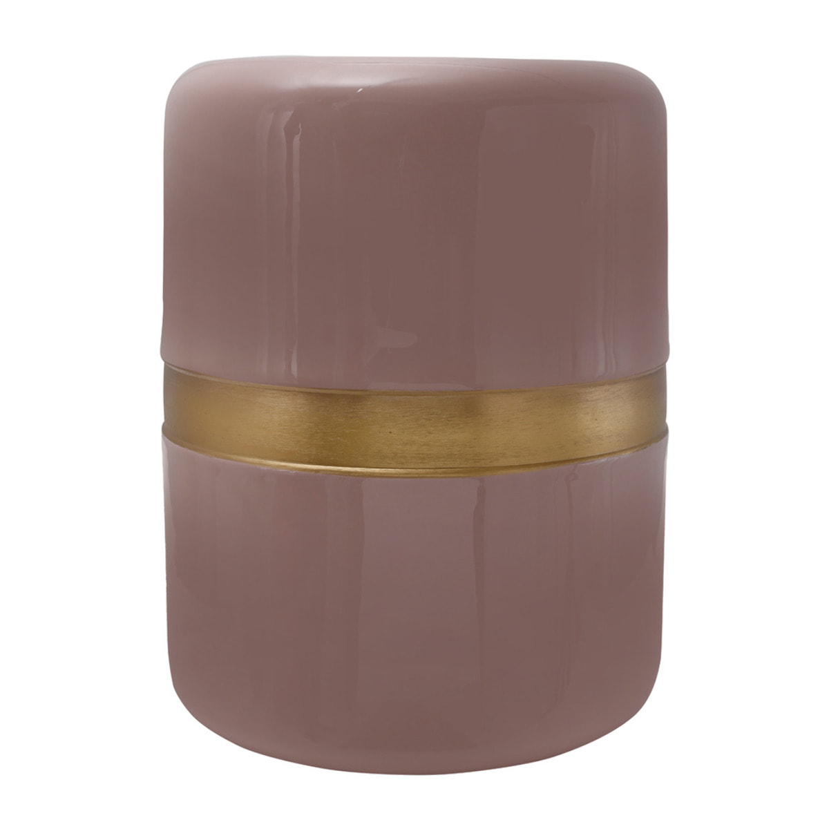 Tavolino Art Deco 450 in metallo rosa antico e oro