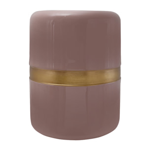 Tavolino Art Deco 450 in metallo rosa antico e oro