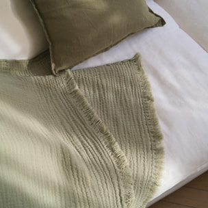 Plaid en gaze de coton, NATURELLEMENT GAUFRÉ