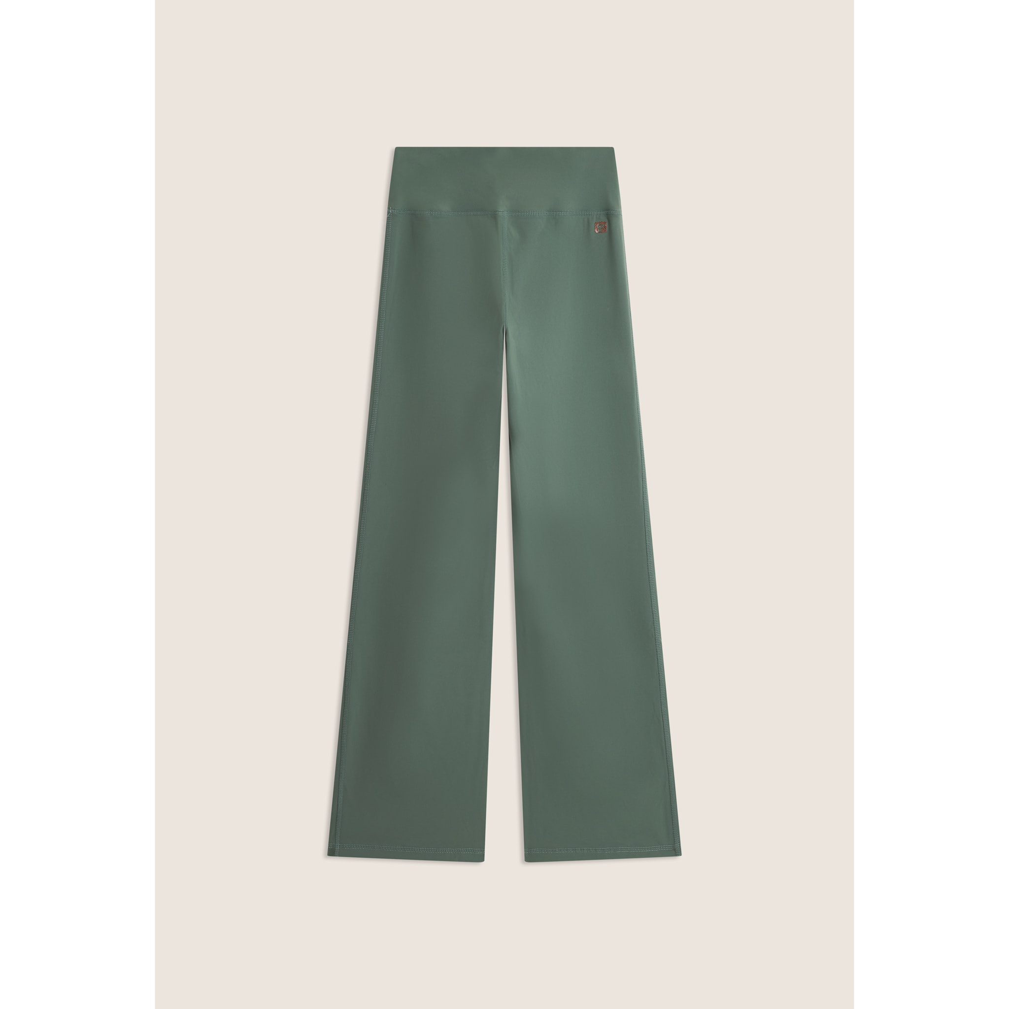 Leggings in tessuto quick dry vita alta con fondo a zampa