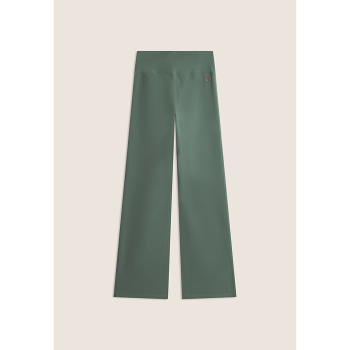 Leggings in tessuto quick dry vita alta con fondo a zampa