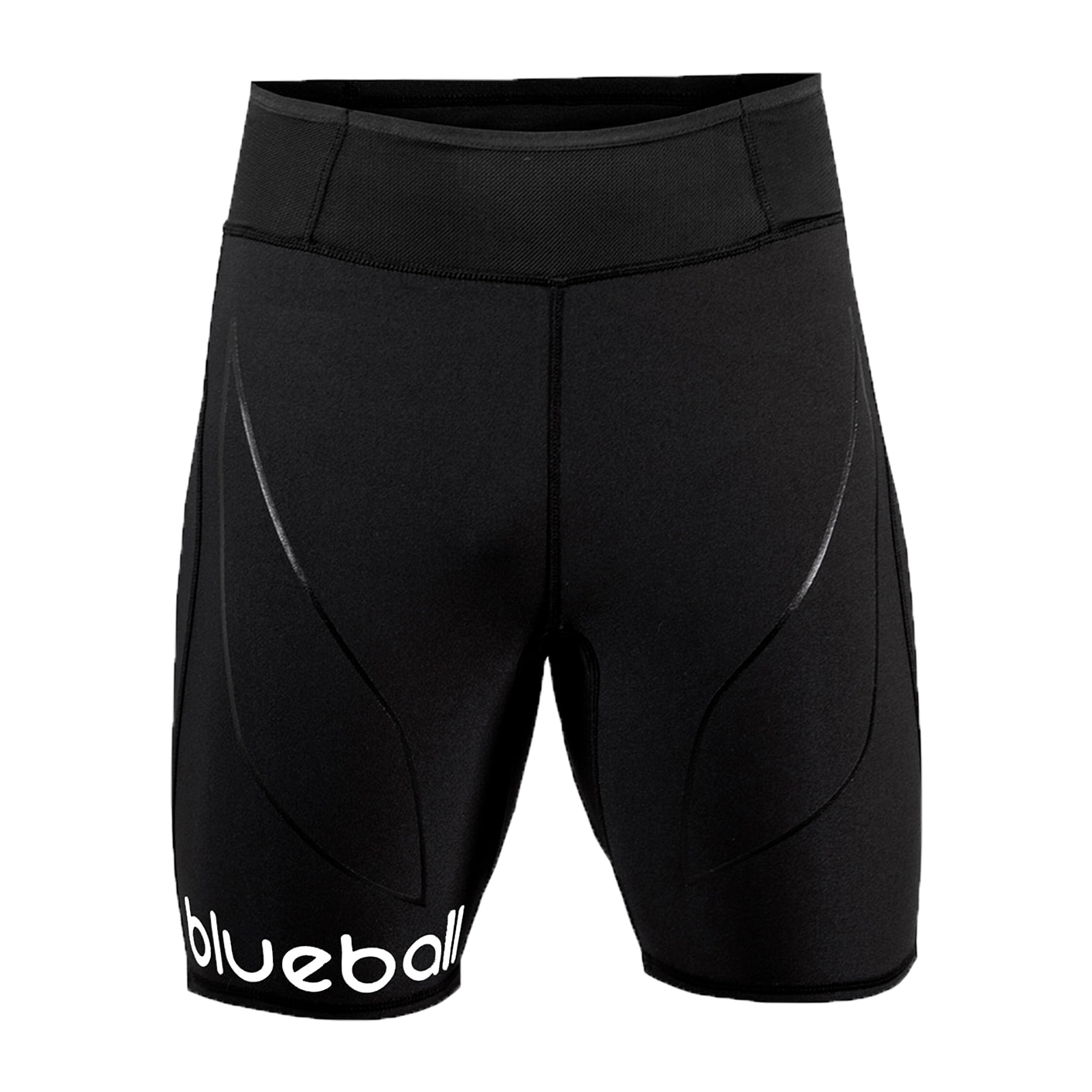 PANTALÓN CORTO DE COMPRESIÓN RUNNING PARA HOMBRE BLUEBALL EN NEGRO.