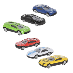 Well home set de 6 coches de juguetes 10cm en variedad de colores