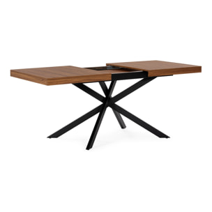 Mesa de Comedor Extensible Palermo efecto Nogal, 140-180 cm