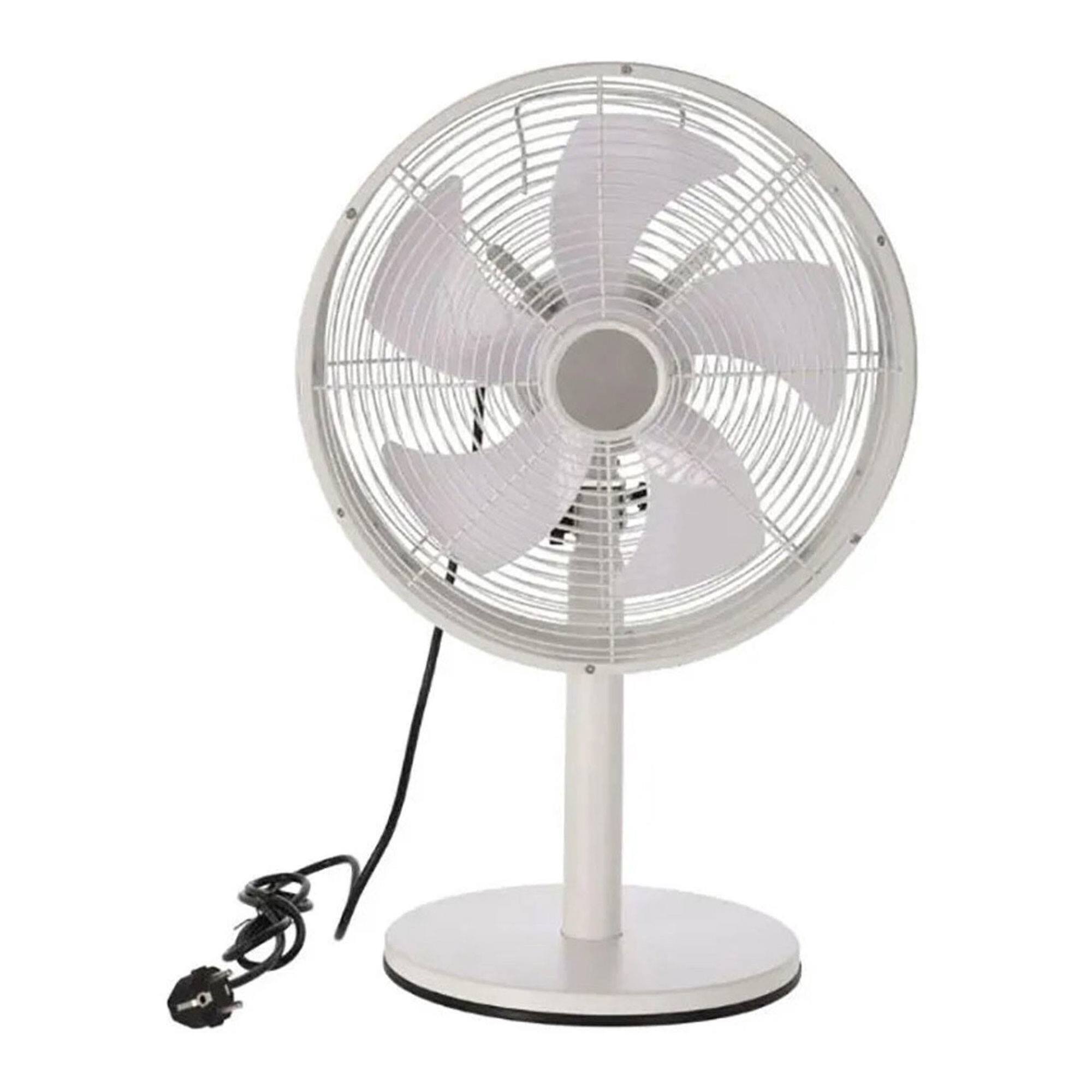 Well Home Ventilador de pie, Ø35cm, 35W, 3 velocidades, oscilación horizontal, 220-240V 50Hz, blanco mate