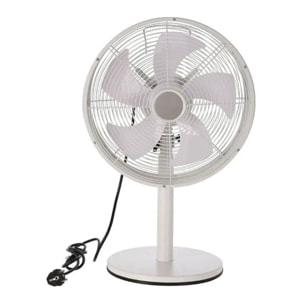 Well Home Ventilador de pie, Ø35cm, 35W, 3 velocidades, oscilación horizontal, 220-240V 50Hz, blanco mate
