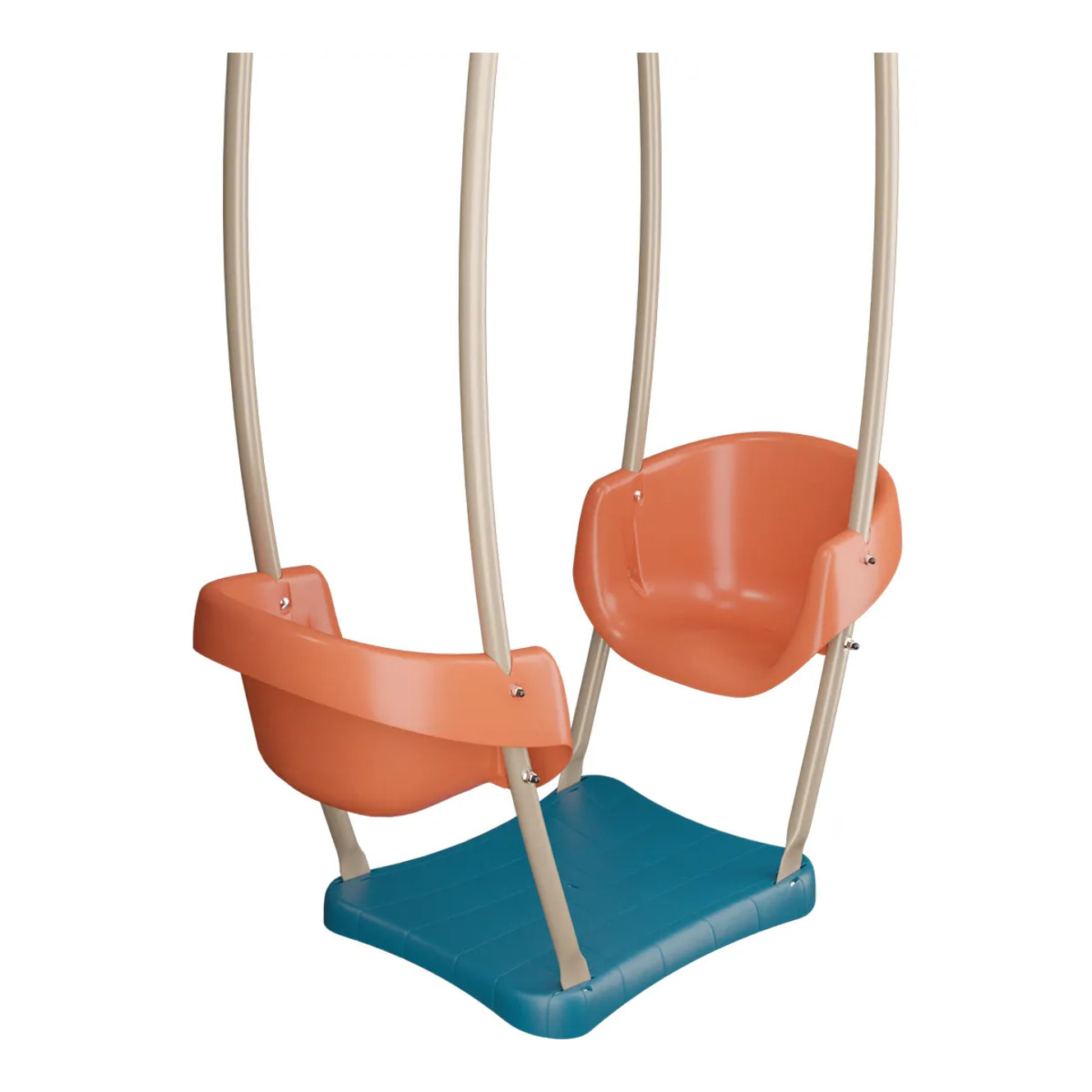 Nacelle cocoon bleu/corail pour portiques de 2,30 m poutre bois Ø 100 mm