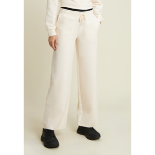 Pantaloni donna oversize con ricamo