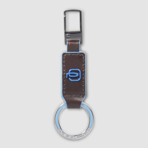 Piquadro Porte-clés mousqueton en cuir