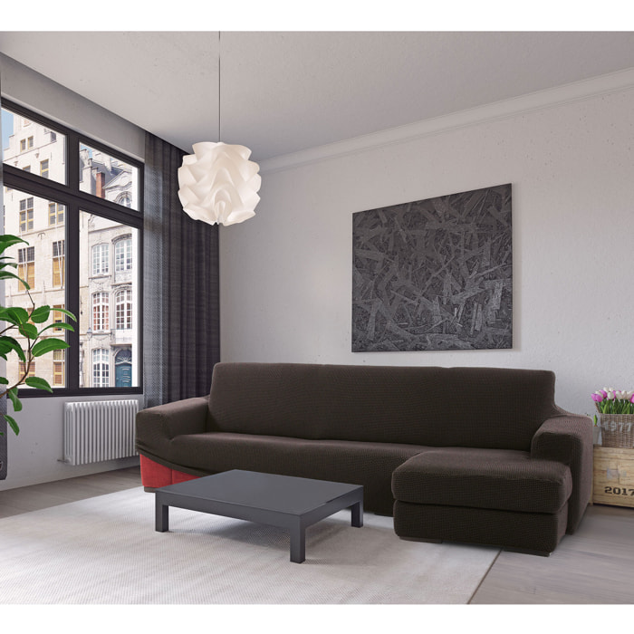Funda para Chaise Longue derecho (visto de frente) brazo largo SÚPER ELÁSTICA modelo HELENA