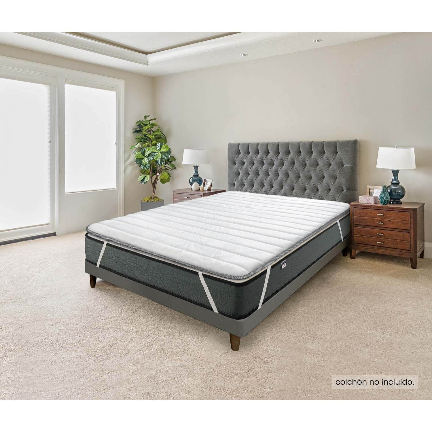 Topper Viscoelástico Aloe Vera Confort, Altura 3 cm