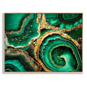 DIPINTO SU TELA LACCATO SMERALDY -A- C/CORNICE CM 82X4X62