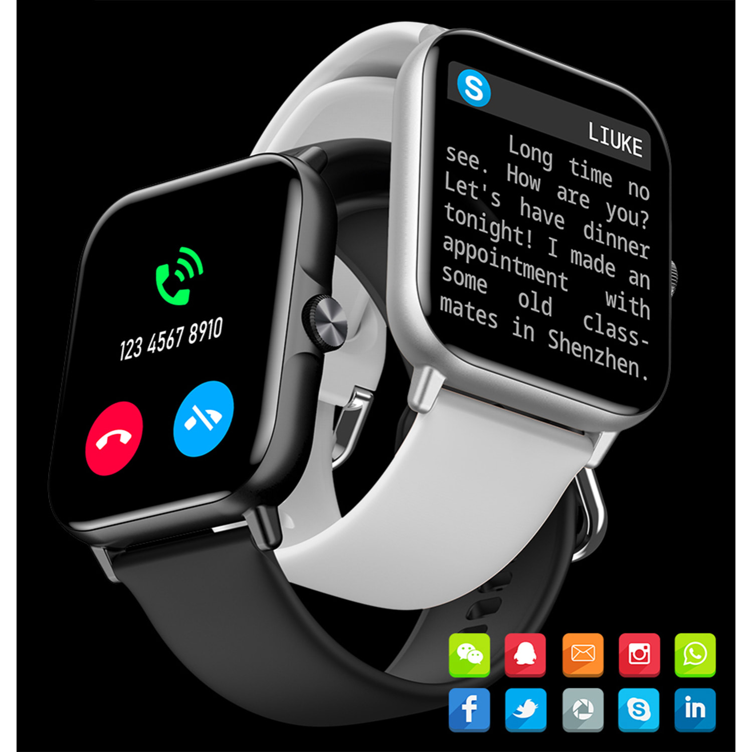 Smartwatch A01 con pantalla de 1,9 pulgadas. Bateria 300mAh.