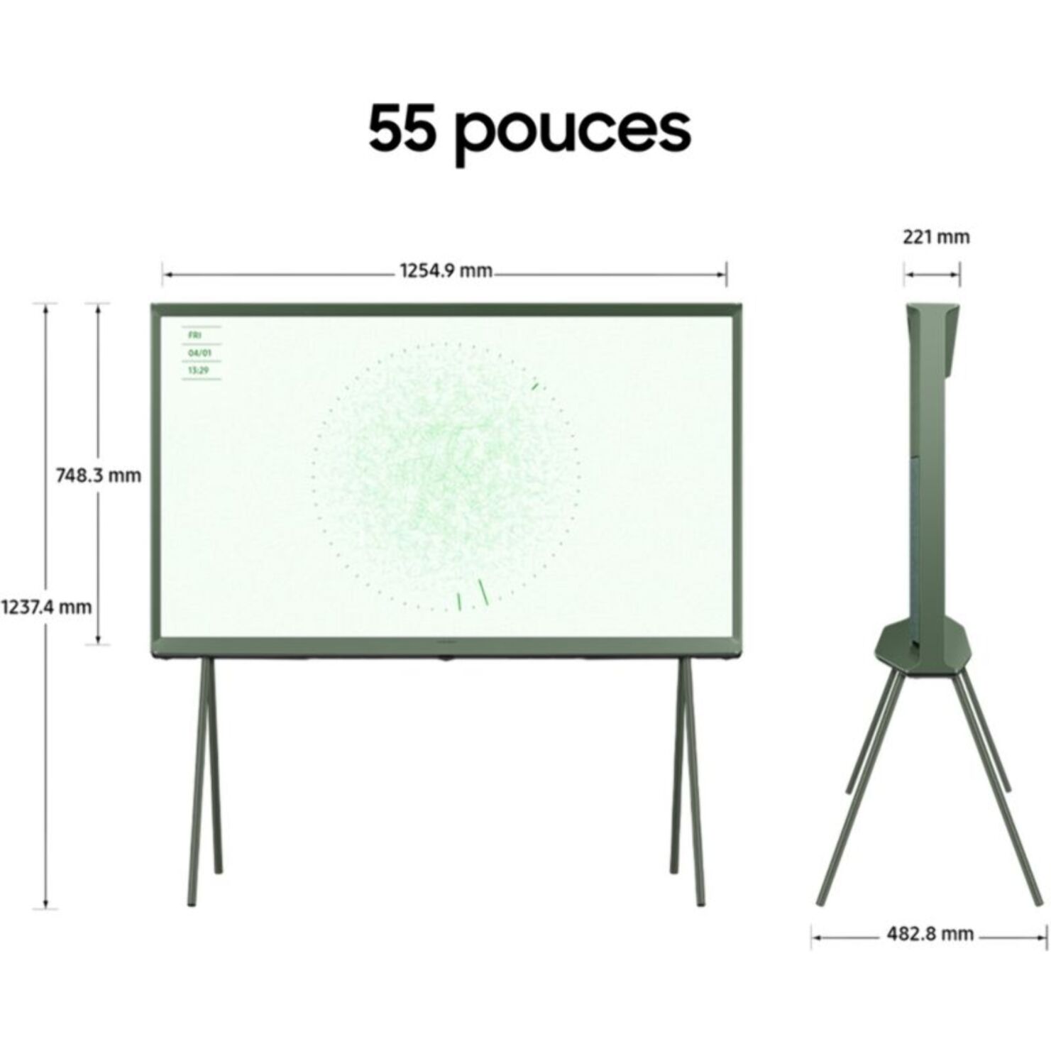 TV QLED SAMSUNG The Serif TQ55LS01D Vert 2024