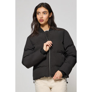 Bomber acolchada negra Dubái con detalle Polo Club