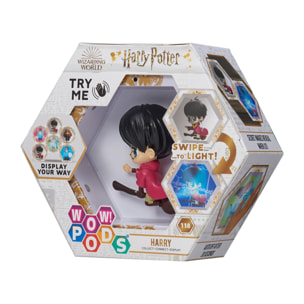 Harry Potter Wow! Pods Figura Harry con Scopa Quidditch con Illuminazione 6 cm