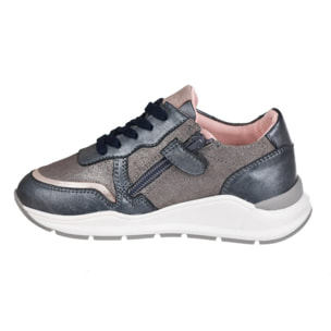 Sneaker de piel con cremallera lateral
