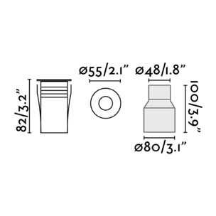 CROSBY 24V Lampe encastrable gris chaude lumière