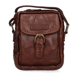 Borsa a tracolla  da uomo In Vera pelle Made in Italy 17x22x7 cm