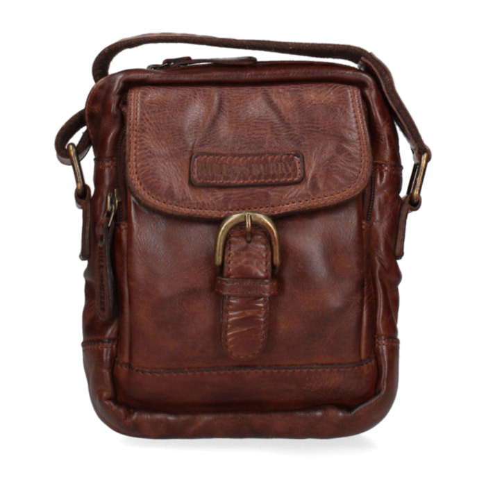 Borsa a tracolla  da uomo In Vera pelle Made in Italy 17x22x7 cm