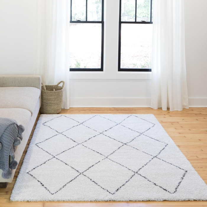 Tapis shaggy tissé motif abstrait BUME