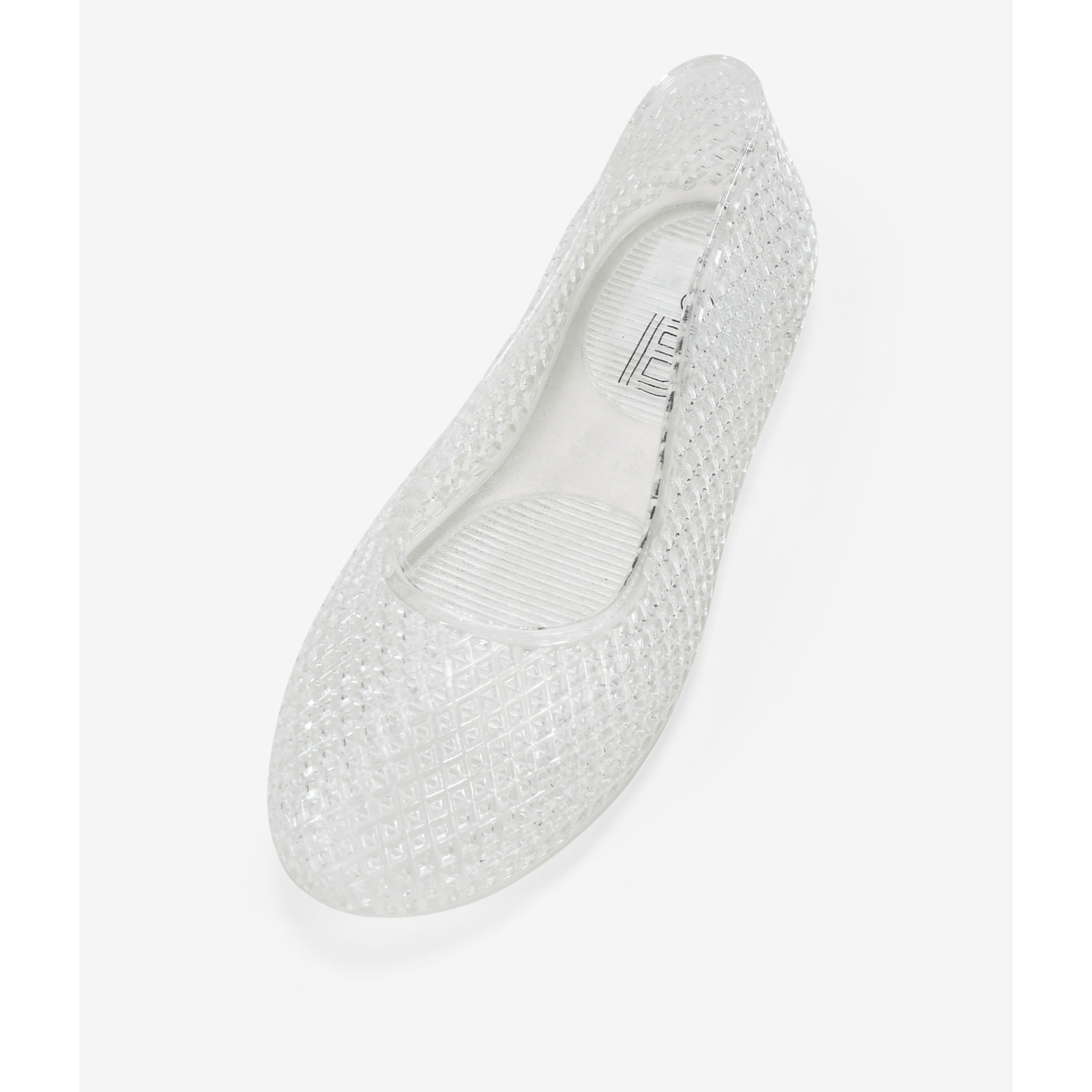 Bailarinas engomadas transparentes