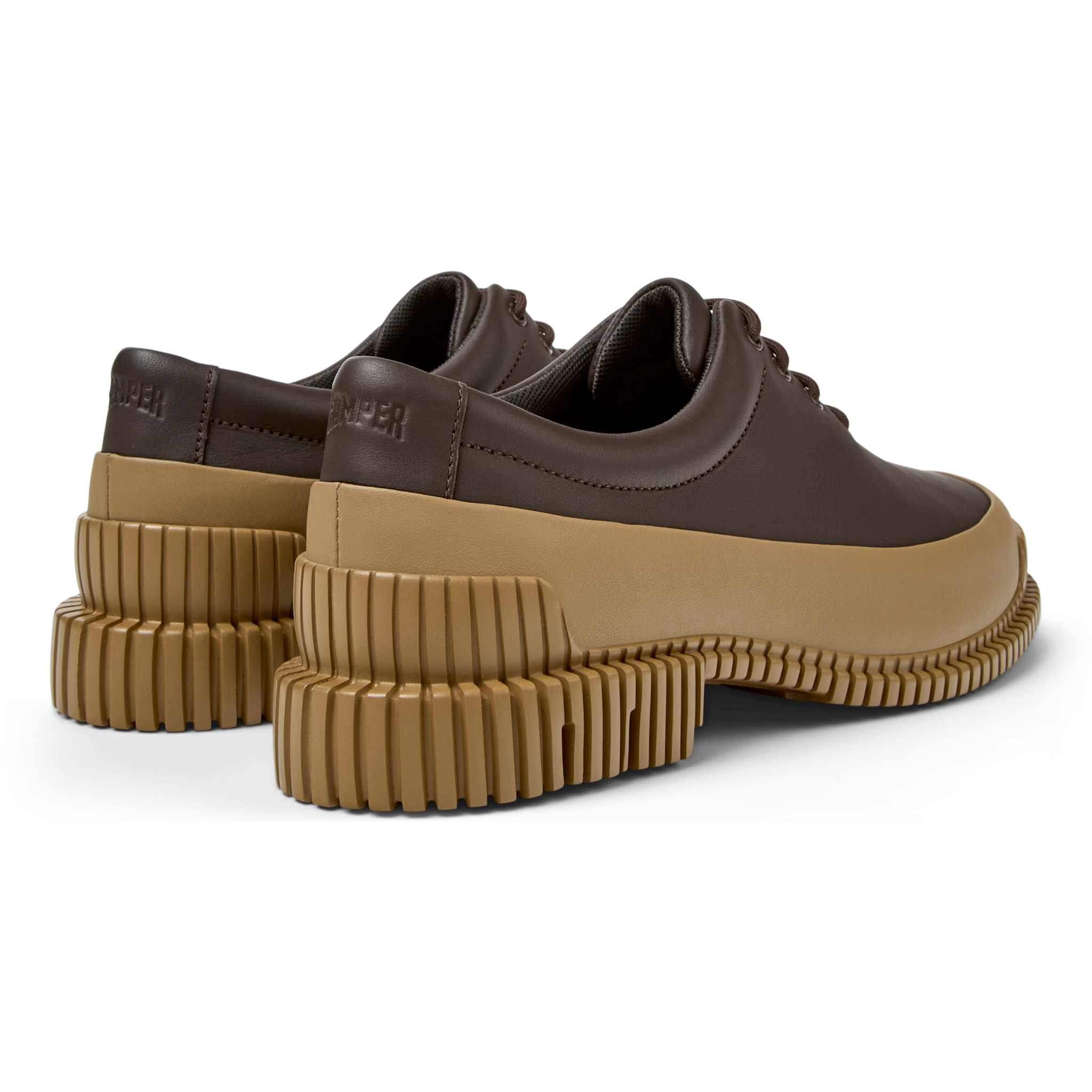 Zapatos de cordones - CAMPER Pix - Marron - Cuero liso