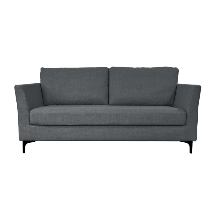 Canapé 3 pl OUESSANT 180 cm fixe tissu Anthracite - 100% déhoussable - Fab. France