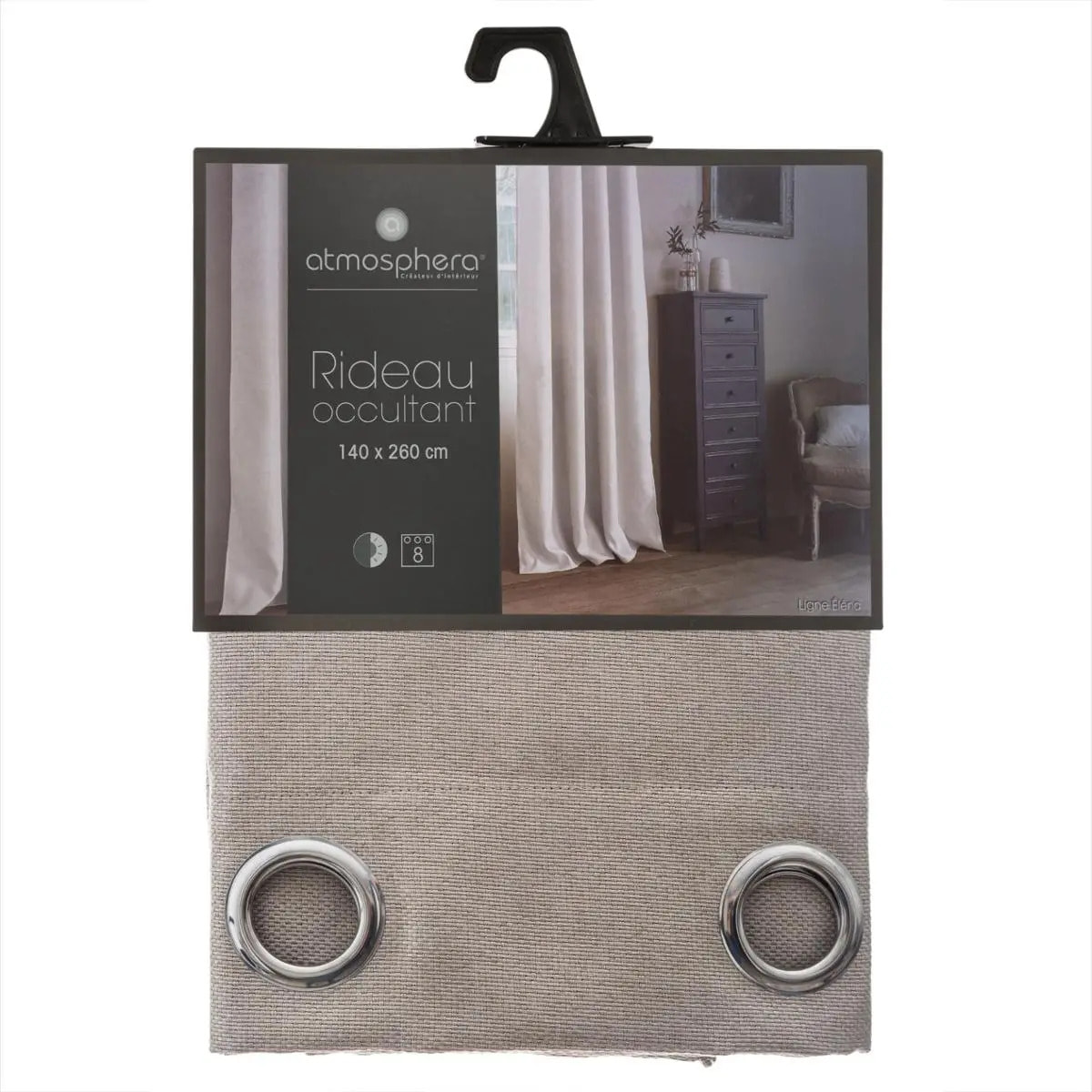 Rideau occultant "Elena" beige 140x260cm