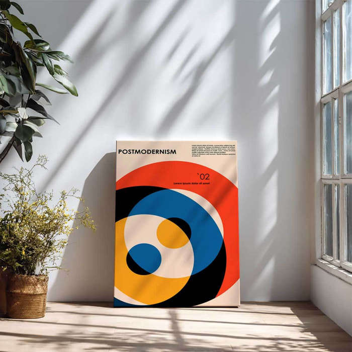 Tableau postmodernisme formes géométriques colorées Toile imprimée